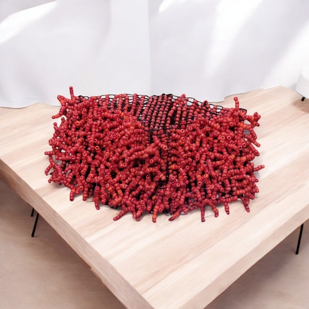 Red Stretch Bead Bracelet